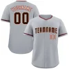 Custom Gray Black Cream Bull Classic Style Authentic Baseball Jersey