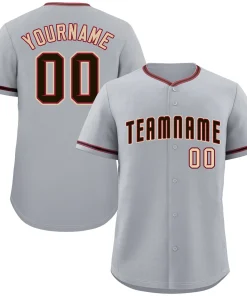Custom Gray Black Cream Bull Classic Style Authentic Baseball Jersey