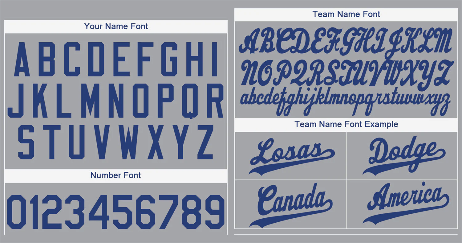 Custom Gray Royal Red Hook Classic Style Authentic Baseball Jersey - Image 3