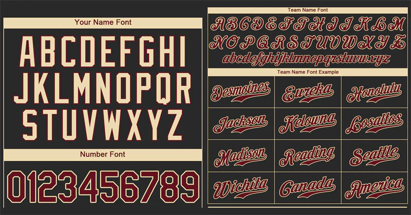 Custom Black Crimson-Khaki Hook Classic Style Authentic Baseball Jersey - Image 3