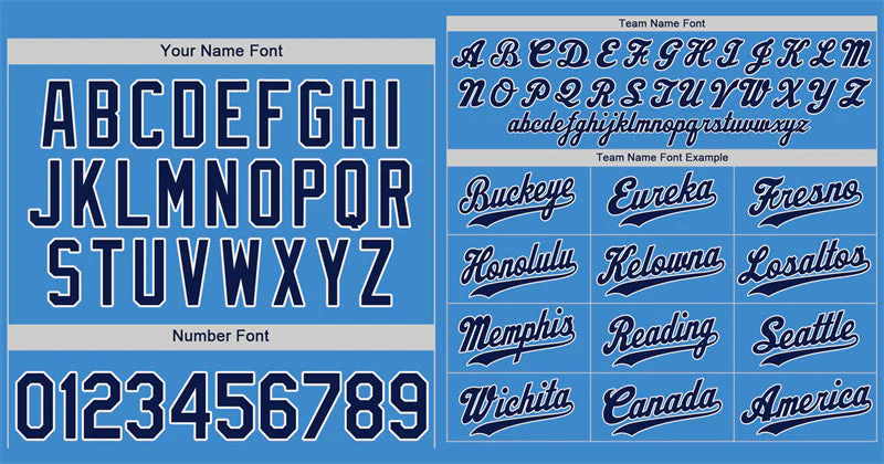 Custom Powder Blue Navy-White Hook Classic Style Authentic Baseball Jersey - Image 3
