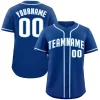 Custom Royal White-Light Blue Bull Classic Style Authentic Baseball Jersey