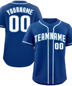 Custom Royal White-Light Blue Bull Classic Style Authentic Baseball Jersey