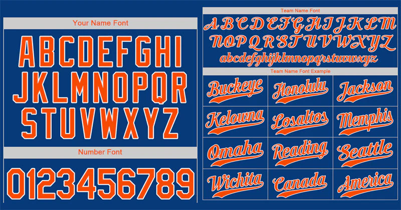 Custom Royal Orange-White Hook Classic Style Authentic Baseball Jersey - Image 3