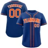 Custom Royal Orange-White Bull Classic Style Authentic Baseball Jersey