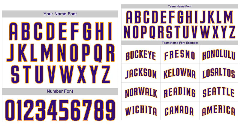 Custom White Purple-Gold Bull Stripe Fashion Authentic Baseball Jersey - Image 3