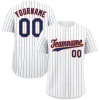 Custom White Royal-Orange Hook Stripe Fashion Authentic Baseball Jersey
