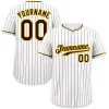 Custom White Black-Gold Hook Stripe Fashion Authentic Baseball Jersey
