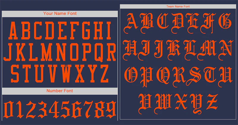 Custom Navy Orange Classic Style Authentic Baseball Jersey - Image 3