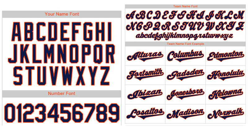 Custom White Navy-Orange Classic Style Authentic Baseball Jersey - Image 3