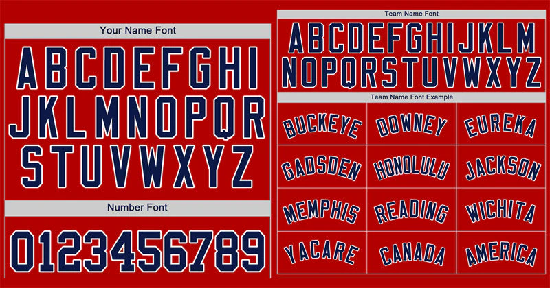 Custom Red Navy-White Classic Style Authentic Baseball Jersey - Image 3