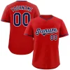 Custom Red Navy-White Classic Style Authentic Baseball Jersey