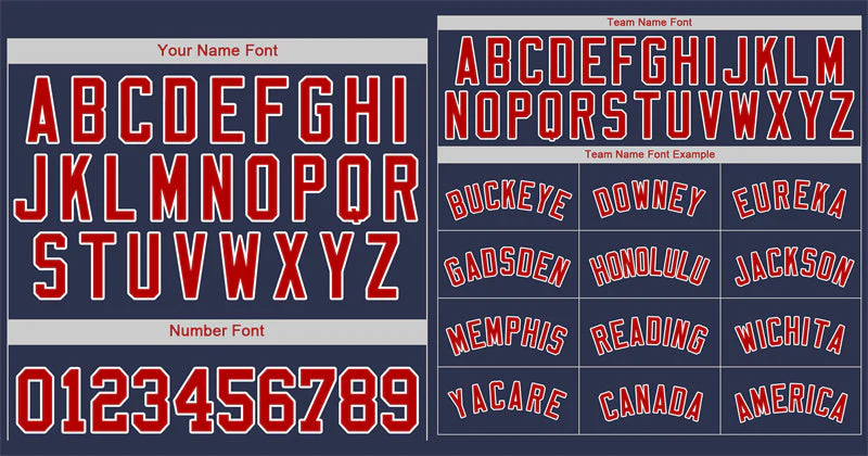 Custom Navy Red-White Classic Style Authentic Baseball Jersey - Image 3