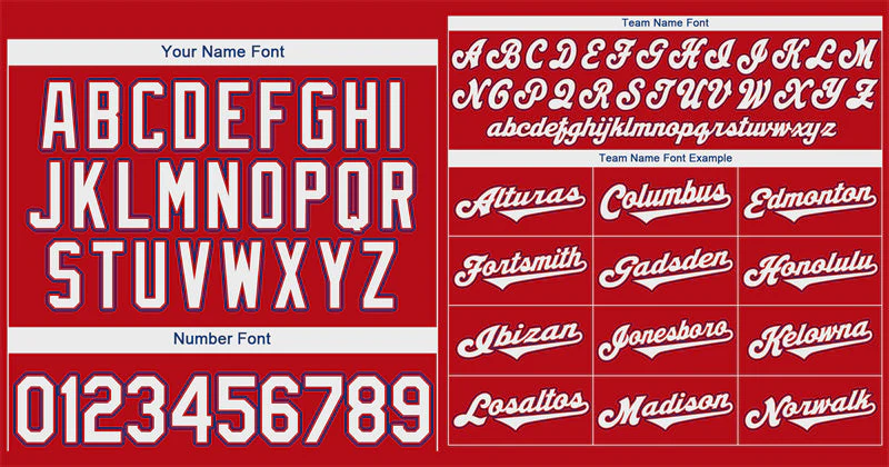 Custom Red White-Royal Classic Style Authentic Baseball Jersey - Image 3
