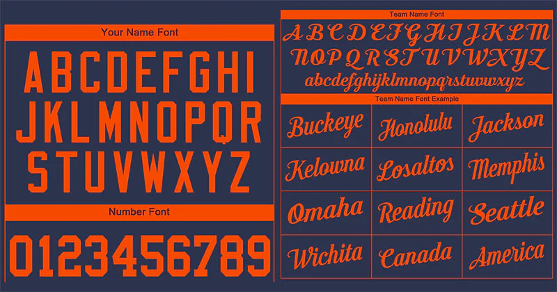 Custom Navy Orange Classic Style Authentic Baseball Jersey - Image 3
