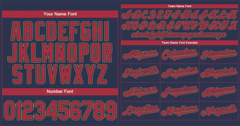 Custom Navy Red-Old Gold Classic Style Authentic Baseball Jersey - Image 3