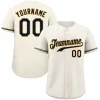 Custom Cream Navy-Gold Classic Style Authentic Baseball Jersey