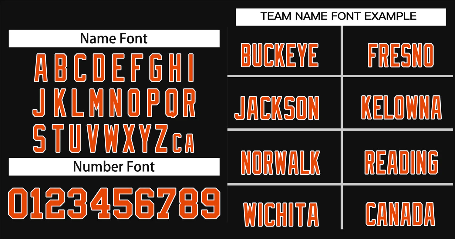 Custom Black Orange-White Classic Style Authentic Baseball Jersey - Image 3