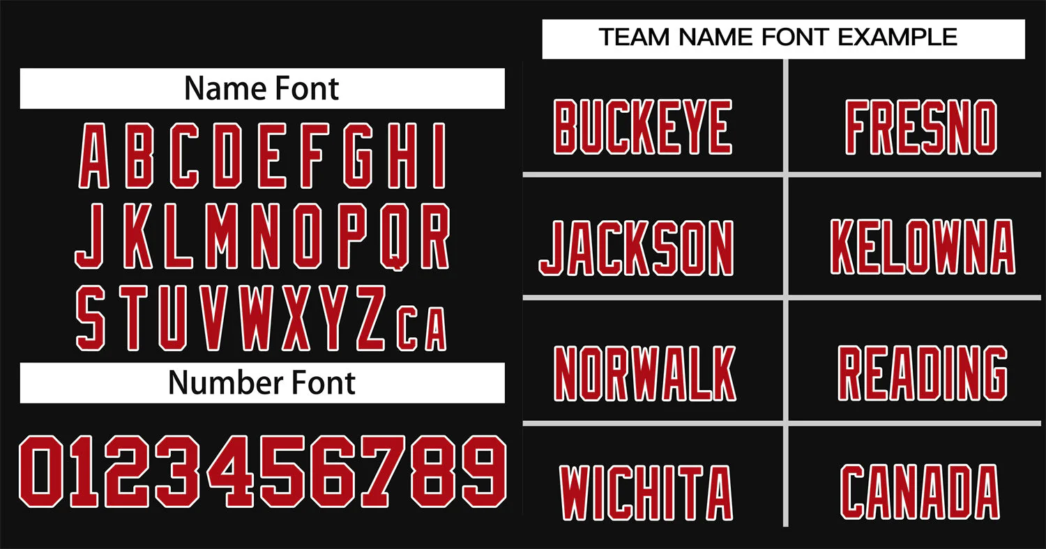 Custom Black Red-White Classic Style Authentic Baseball Jersey - Image 3
