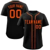 Custom Black Orange Classic Style Authentic Baseball Jersey