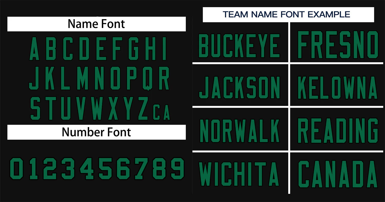 Custom Black Green Classic Style Authentic Baseball Jersey - Image 3