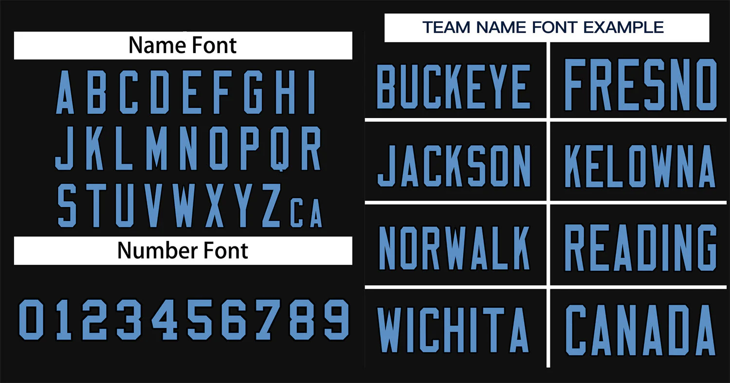Custom Black Powder Blue Classic Style Authentic Baseball Jersey - Image 3