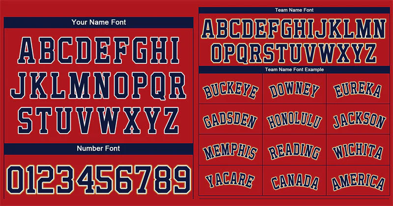 Custom Red Navy-Old Gold Classic Style Authentic Baseball Jersey - Image 3