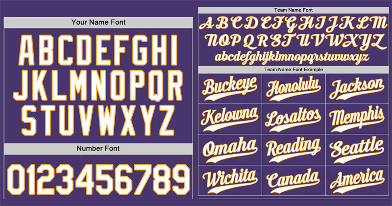 Custom Purple White-Yellow Classic Style Authentic Baseball Jersey - Image 3