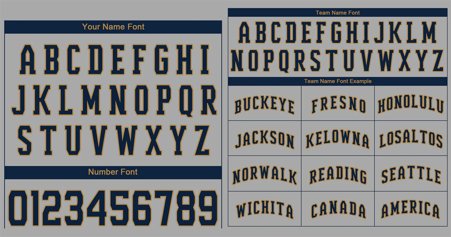 Custom Gray Navy-Old Gold Classic Style Authentic Baseball Jersey - Image 3