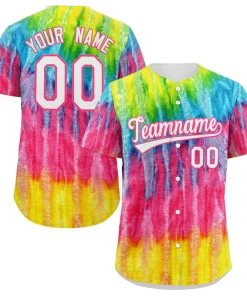 Custom Pink White-Pink Graffiti Pattern Authentic Baseball Jersey