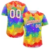 Custom Red White-Orange Graffiti Pattern Authentic Baseball Jersey