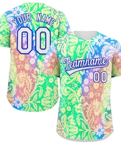 Custom Teal White-Royal Graffiti Pattern Authentic Baseball Jersey