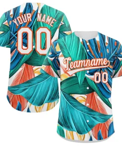 Custom Aqua White-Orange Graffiti Pattern Authentic Baseball Jersey