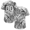 Custom Black White-Black Graffiti Pattern Authentic Baseball Jersey