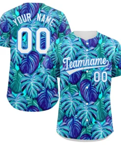 Custom Royal White-Powder Blue Graffiti Pattern Authentic Baseball Jersey