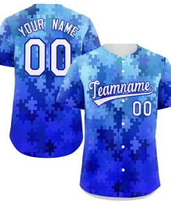 Custom Royal White-Royal Graffiti Pattern Authentic Baseball Jersey