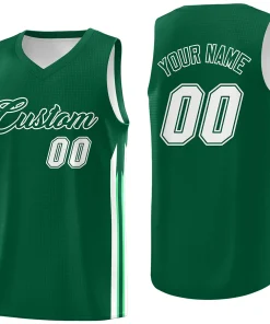Custom Green White Classic Tops Sport Game Basketball Jersey
