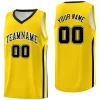Custom Yellow Black-White Classic Tops Fashion Sportwear Basketball Jersey