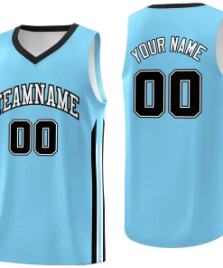 Custom Light Blue Classic Tops Athletic Casual Basketball Jersey
