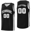Custom Black White Classic Tops Athletic Casual Basketball Jersey
