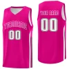 Custom Pink White Classic Tops Athletic Casual Basketball Jersey