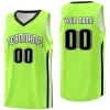 Custom Neon Green Black-White Classic Tops Sport Game Basketball Jersey