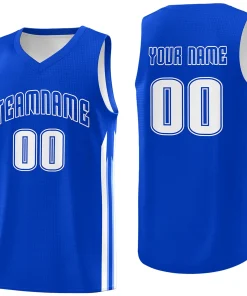 Custom Royal White Classic Tops Fashion Sportwear Basketball Jersey
