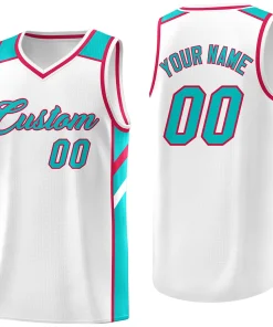 Custom White Light Green Classic Tops Men/Boy Athletic Basketball Jersey