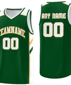 Custom Green White Classic Tops Men/Boy Athletic Basketball Jersey