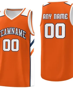 Custom Orange White Classic Tops Men/Boy Athletic Basketball Jersey