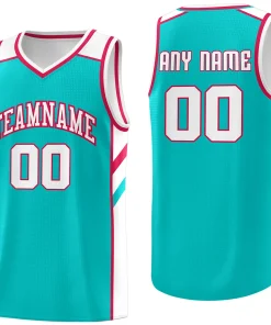 Custom Light Green-White Classic Tops Men/Boy Athletic Basketball Jersey