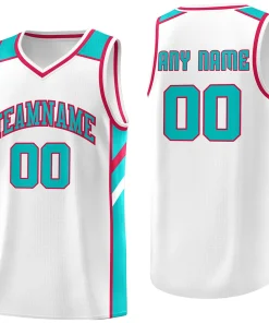 Custom White Light Green Classic Tops Men/Boy Athletic Basketball Jersey