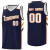 Custom Navy Orange-White Classic Tops Men/Boy Athletic Basketball Jersey