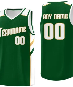 Custom Green White Classic Tops Fashion Sportwear Basketball Jersey